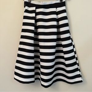 Black and White A-line skirt.